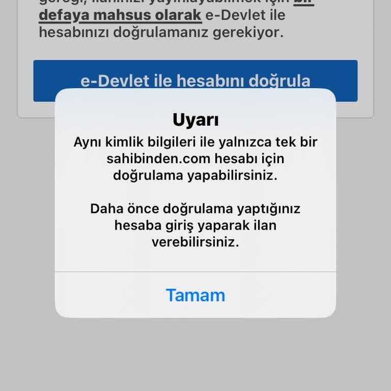 Sahibinden E Devlet Sorunu