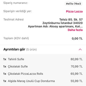 Yemek Sepeti Ve PizzaLazza Mağduriyeti