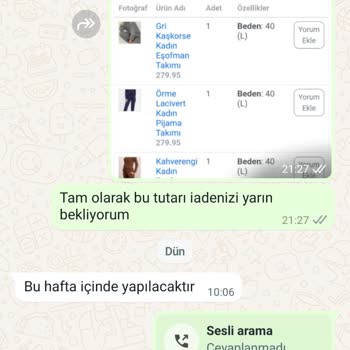 Nare Giyim Ve Aldatıcı Görseller, Ücret İadesi Yapılmaması