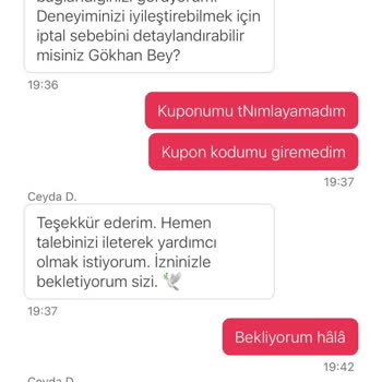 Yemek Sepeti Taahhüdünün Arkasında Durmuyor.