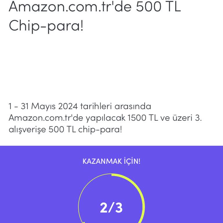 Akbank Amazon Chip Para Vermiyor