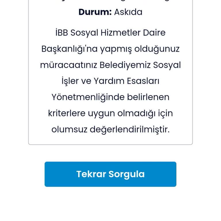 İBB - İstanbul Büyükşehir Belediyesi Destek Paketim Reddediliyor