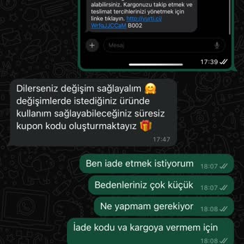 Öykü Fashion İade Yapılmıyor Cevap Verilmiyor