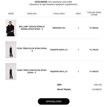 Niqozza.com İade Problemi