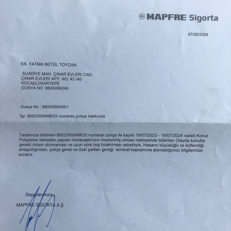 Mapfre Sigorta Mağduriyetimi Paylaşmak İçin