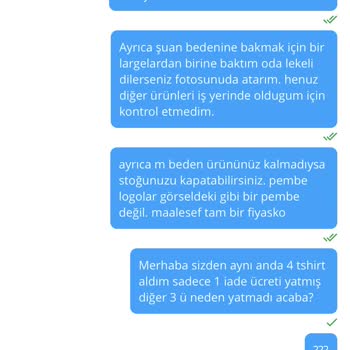 ÇiçekSepeti Dört T-Shirt İadesinde Yaşanan Sorunlar