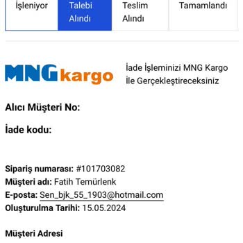 Saat & Saat İade Talebimi Yaptım Para İadesi Yapılmadı