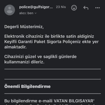 212 AVM Vatan Bilgisayar'dan Telefon Alırken Kasko Yalanı