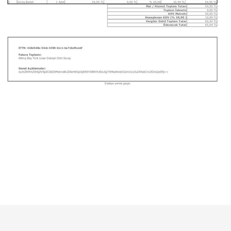 Arızasından Dolayı Kullanılamayan Martı Mobilet Ücret İade Talebi