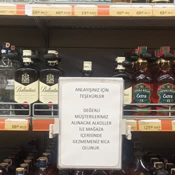 Migros Cizre Mağazası Alkol