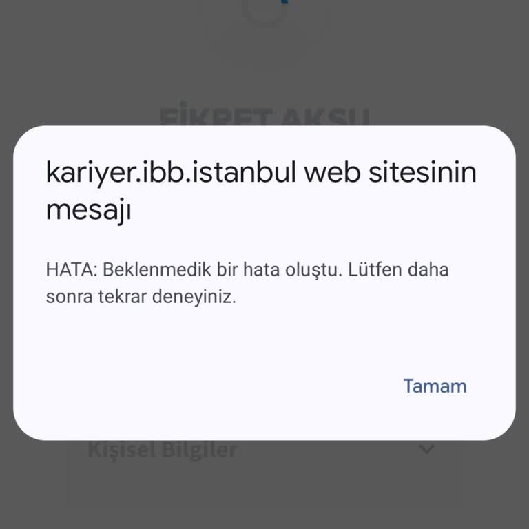 İBB Kariyer Hata Veriyor