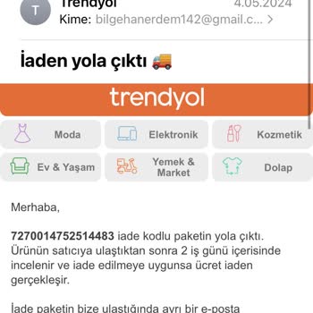 Trendyol İade Hakkına Uymama