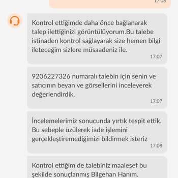 Trendyol İade Hakkına Uymama