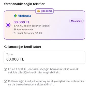 Hepsiburada Uygulamasında Yanıltıcı Faiz Oranı