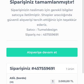 Shopier Adı Tumeldesign Olan Sayfa Para İadesi Hakkımı Kabul Etmiyor