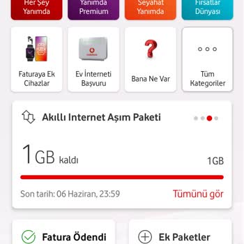 Vodafone Onay Vermeden Aşım Paketi Ücreti Kesiyor