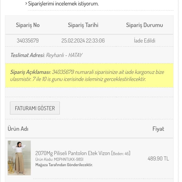 Sefamerve İade Parası Neden Yatırılmıyor