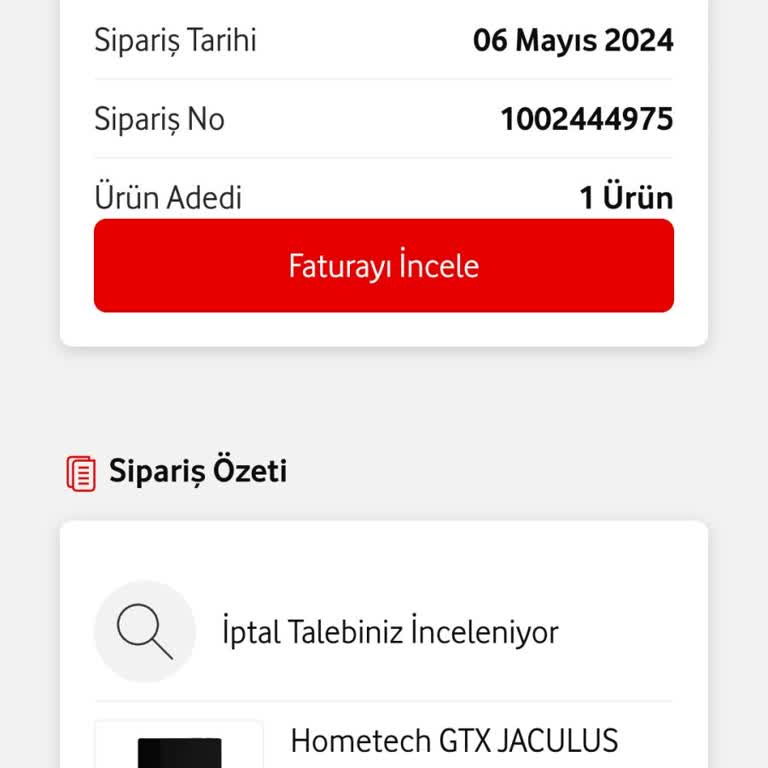 Vodafone Ouno İletişim İade Sorunu