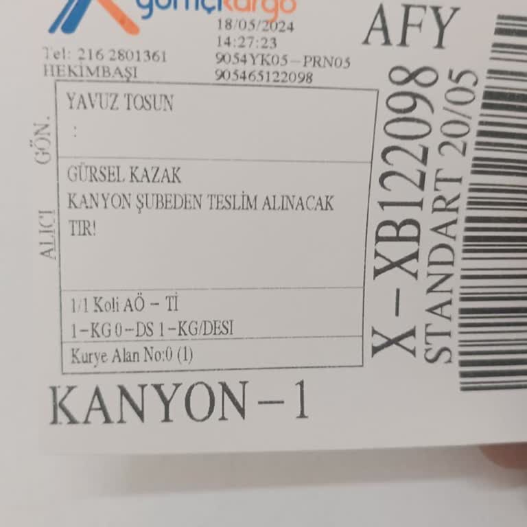 Yurtiçi Kargo Uşak Kanyon Şubesi Kargo Sorunu Ve Müşteri İlgisizliği
