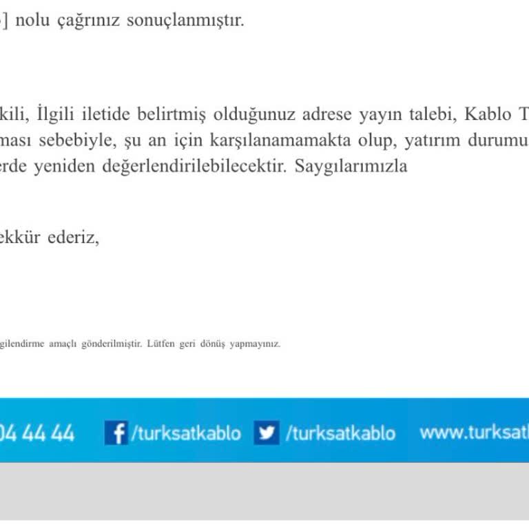 Kablo Net Nakil Ve Şebeke Sorunu. Altyapı Yetersizliği