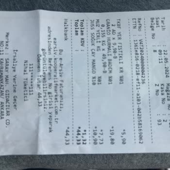 Tarım Kredi Kooperatif Market İçinden Kocaman Kabuk Çıkan Bar