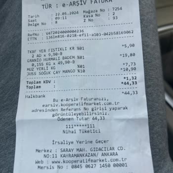 Tarım Kredi Kooperatif Market İçinden Kocaman Kabuk Çıkan Bar