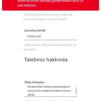 PlayStation Türkiye Sony PlayStation Onaysız Ödeme Denemesi Ve Hesap Askıya Alma
