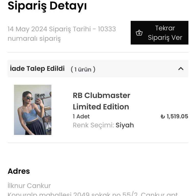 Linlovebutik İade Ettiğim Ürün Hakkında Bilgi Alamıyorum