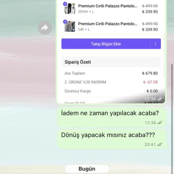 Giyim Wagonu Ücret İadesi Yapmıyor