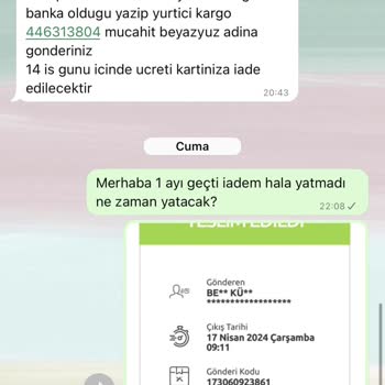 Giyim Wagonu Ücret İadesi Yapmıyor