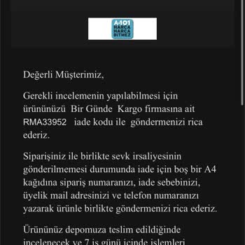 A101 Beyaz Eşya Almak Pişmanlık