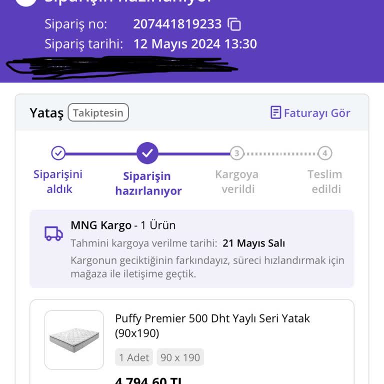 N11 Siparişimizin Kargoya Verilmemesi