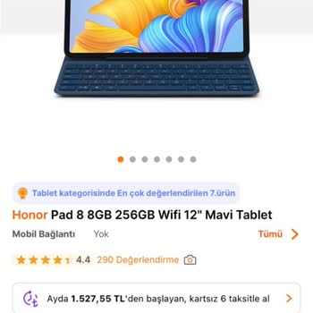 Hepsiburada Eksik Ürün Honor Pad 8
