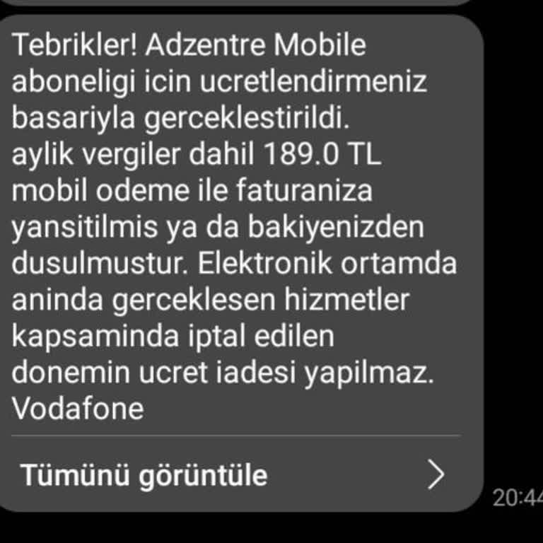 Vodafone Kendi Kendine Abonelik Yapıyor
