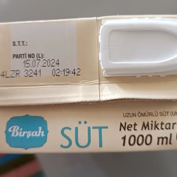 Birşah STT'ne İki Ay Olan Süt Bozuk Çıktı