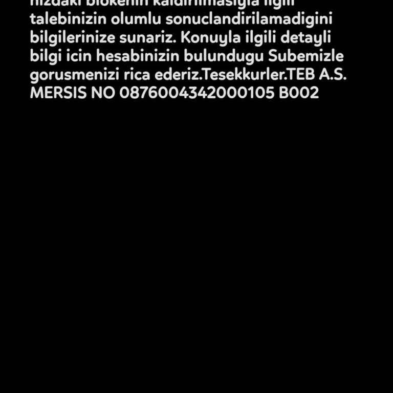 TEB Kredi Kartı Bloke Kaldırmama