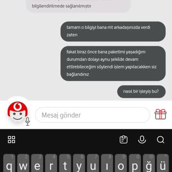 Vodafone Paket/Tarife Ve Müşteri Temsilcisi Şikayeti