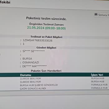 UPS Türkiye Kargomu Şubede Bekletiyor Ve Teslim Etmiyor