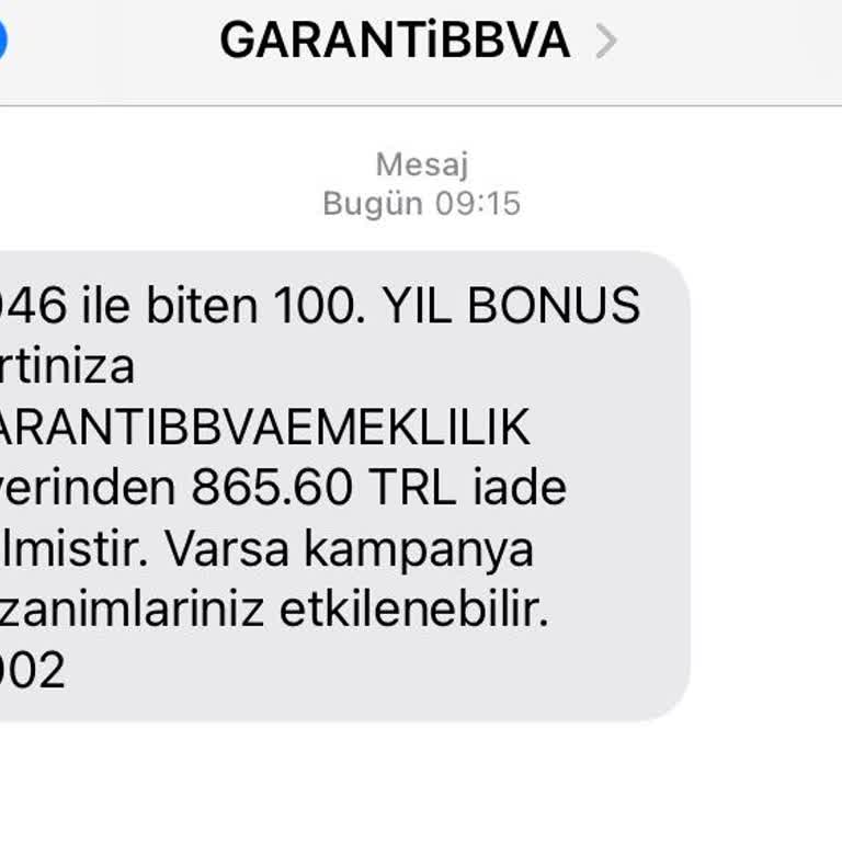 Garanti BBVA Tüketici Kredisi Sigorta Prim İadesi