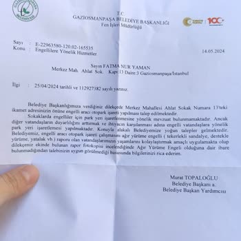 Gaziosmanpaşa Belediyesi Engelli Park Yerimizi Yapmıyor