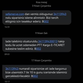 Sefamerve Para İademi Yapmıyor