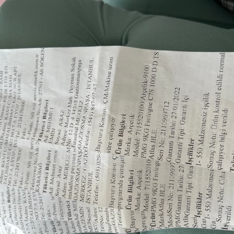 Çamaşır Makinesi Arçelik Sorunu Kabullenmiyor