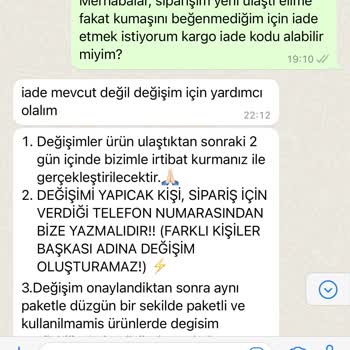 MÜQ Firma İade Almıyor