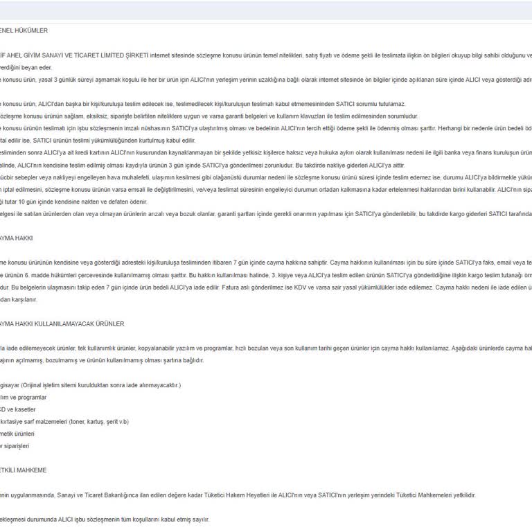 Ahel Tasarım İademi Kabul Etmiyor