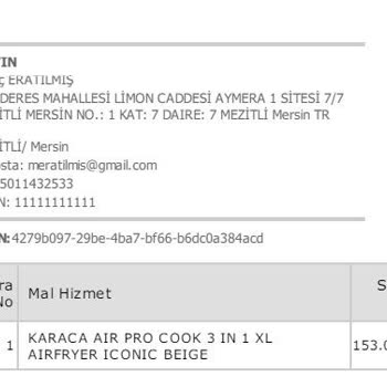 Karaca Züccaciye Karaca Pişmanlıktır. Airfry!