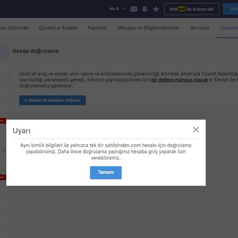 Sahibinden.com'da Sorun Yaşıyorum