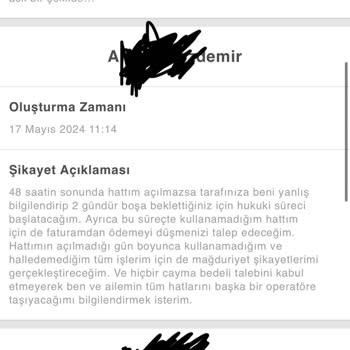 Turkcell Sim Kart Aktivasyonu Şikayet Kaydı Numarası:165599279