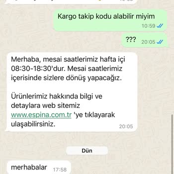 Espina (espina.com.tr) İade Sürecinde Sorun Çıkaran Firma