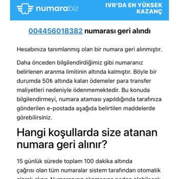 Numarabiz Cevap Bekliyorum Sizden Dönüş Yap