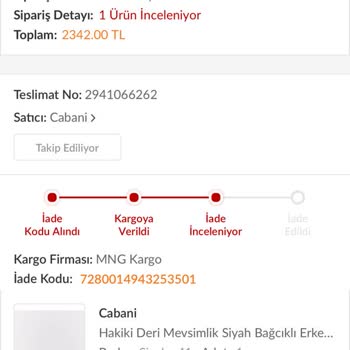 Cabani Ayakkabı Ve Trendyol Müşteri Memnuniyeti Sıfırrrr